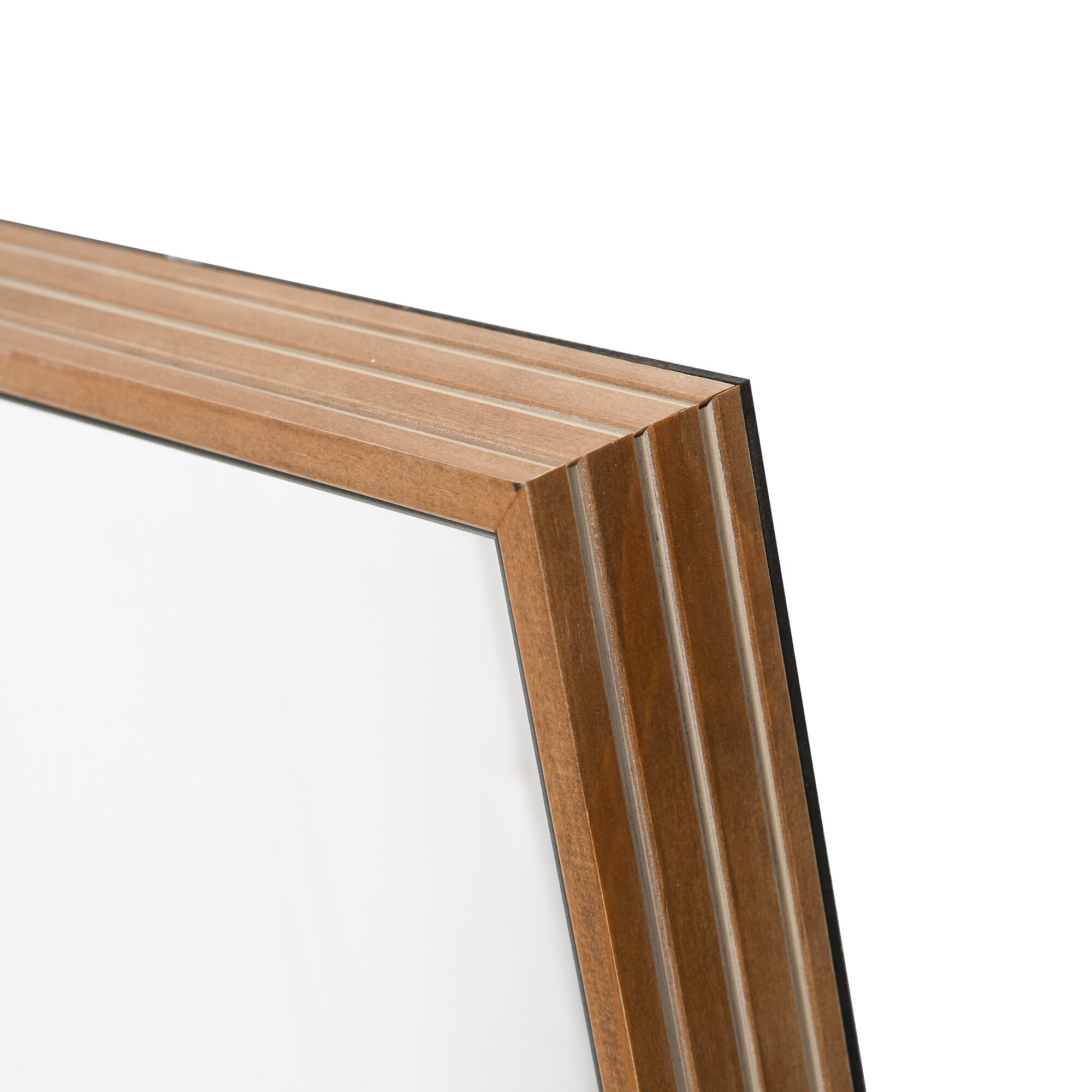 HOMCOM Wandspiegel mit Holzrahmen natur 45L x 4,8B x 125H cm