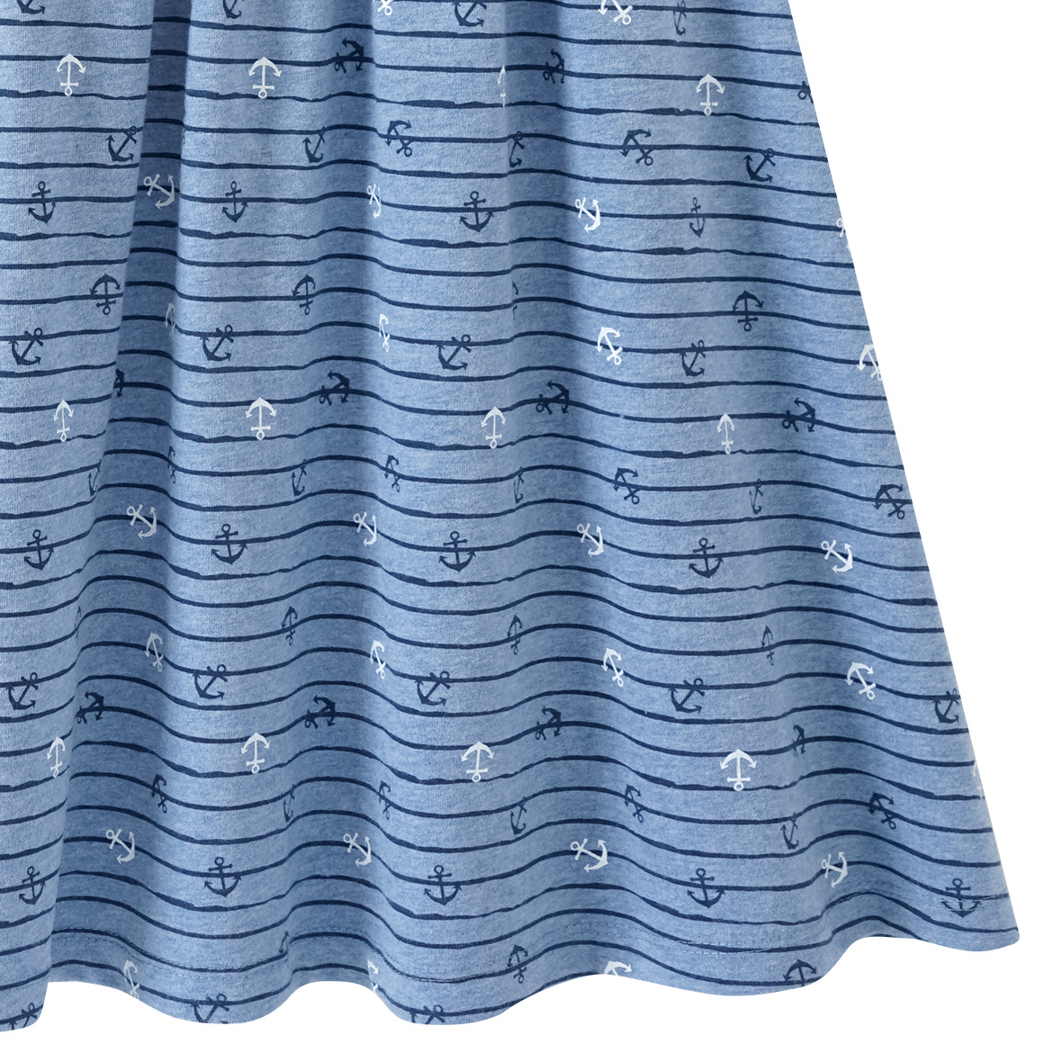 Yigga Mädchen Kleid mit Anker-Motiven hellblau