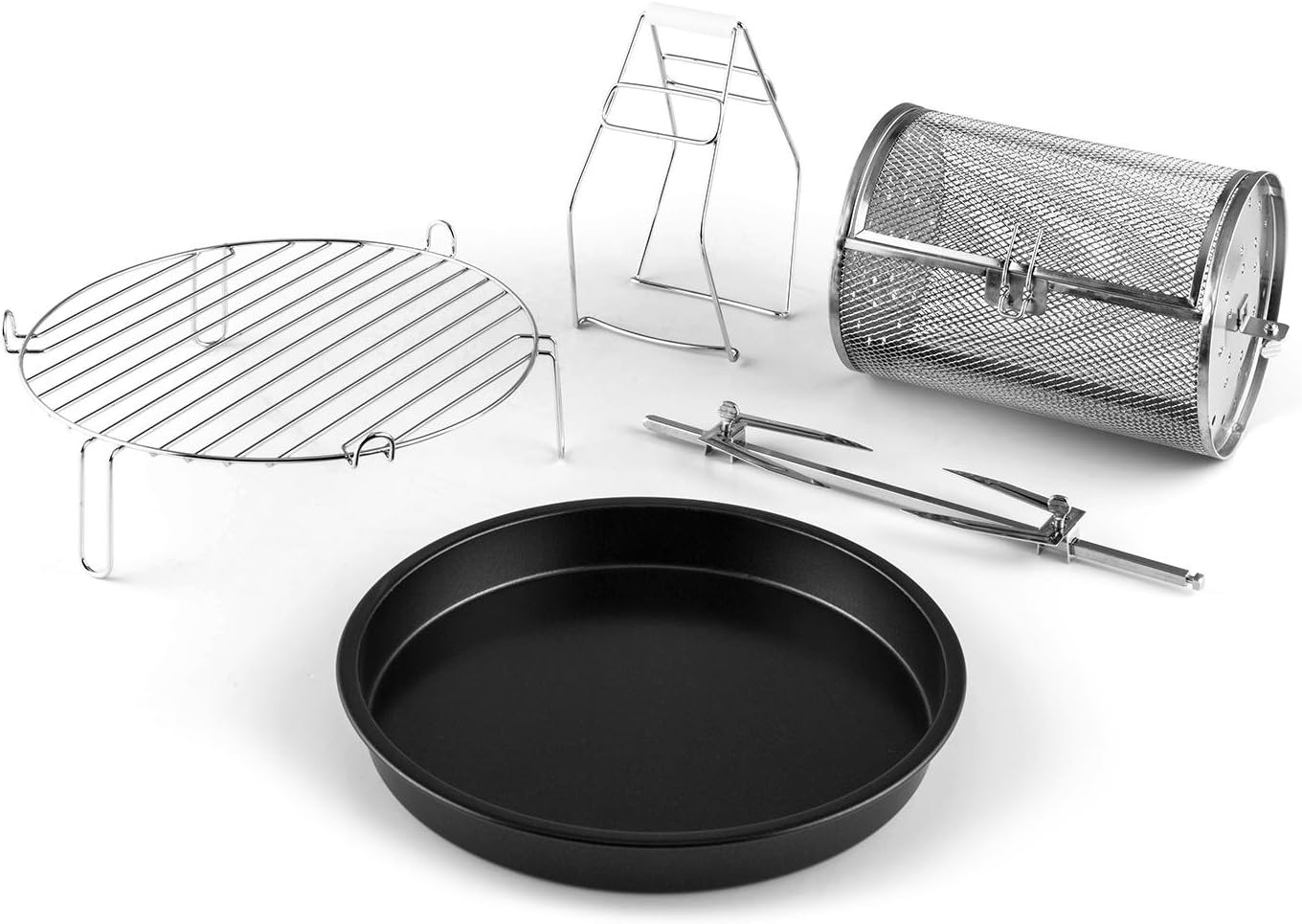 Klarstein VitAir Turbo Heißluftfritteuse - 1400 Watt Heissluftfriteuse, Airfryer mit 9 Liter Garraum, 50 bis 230°C, Timer, Halogen-Infrarot-Heizelement, Kuppel-Design, schwarz-grau