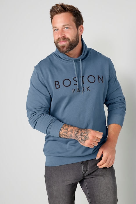 Boston Park Sweatshirt, Stehkragen, Schriftzug