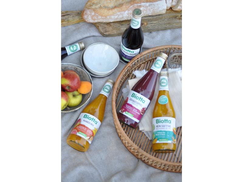 Biotta Säfte Granatapfel Bio 6 x 0.5 l Obstsaft aus erntefrischen Bio-Granatäpfeln