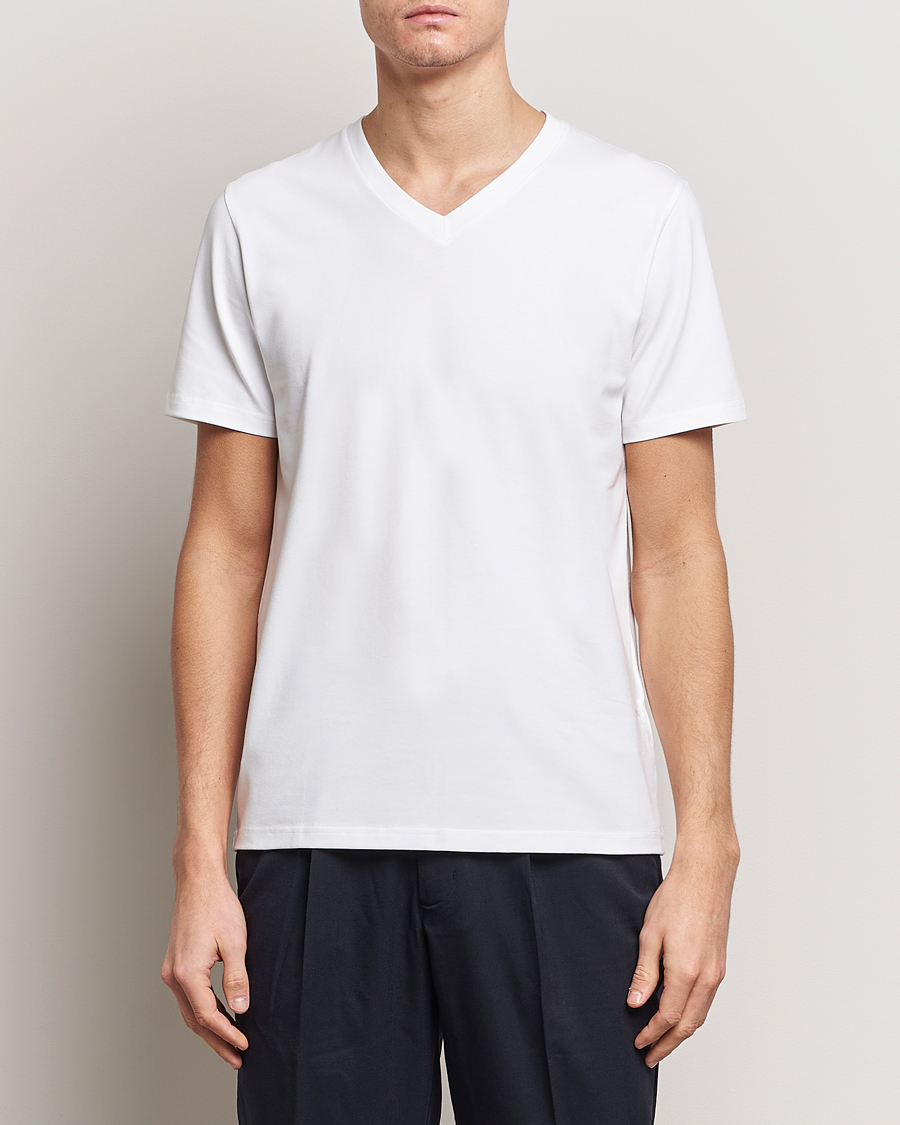 Filippa K Soft Lycra V-Neck Tee White