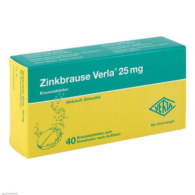 Zinkbrause Verla® 25 mg Brausetabletten, 40 St