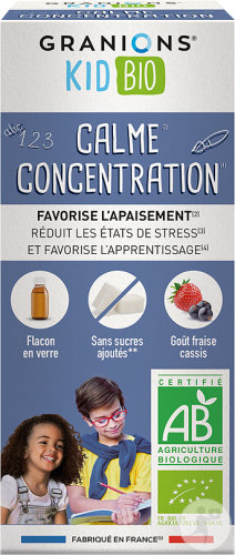 Granions Kid Bio Calme Et Concentration Flacon 125ml