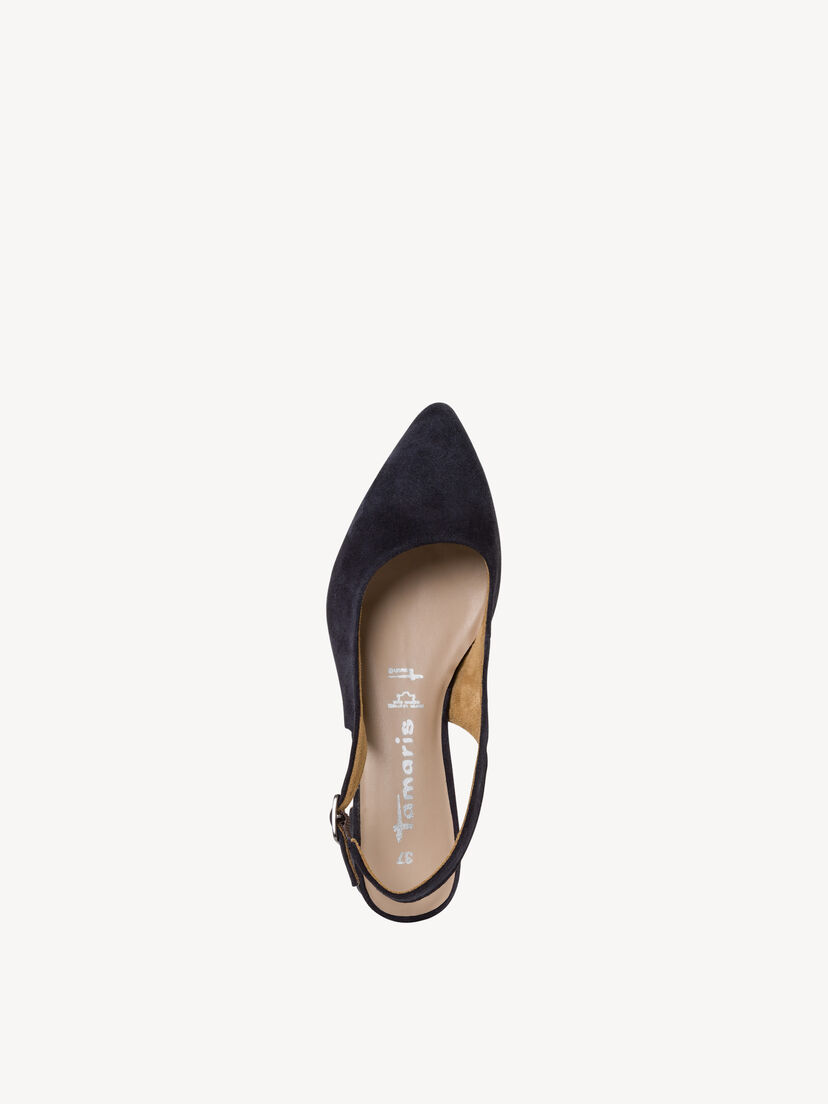 Leren Slingpumps - blauw