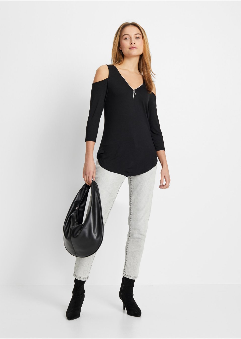 T-shirt manches longues zippé