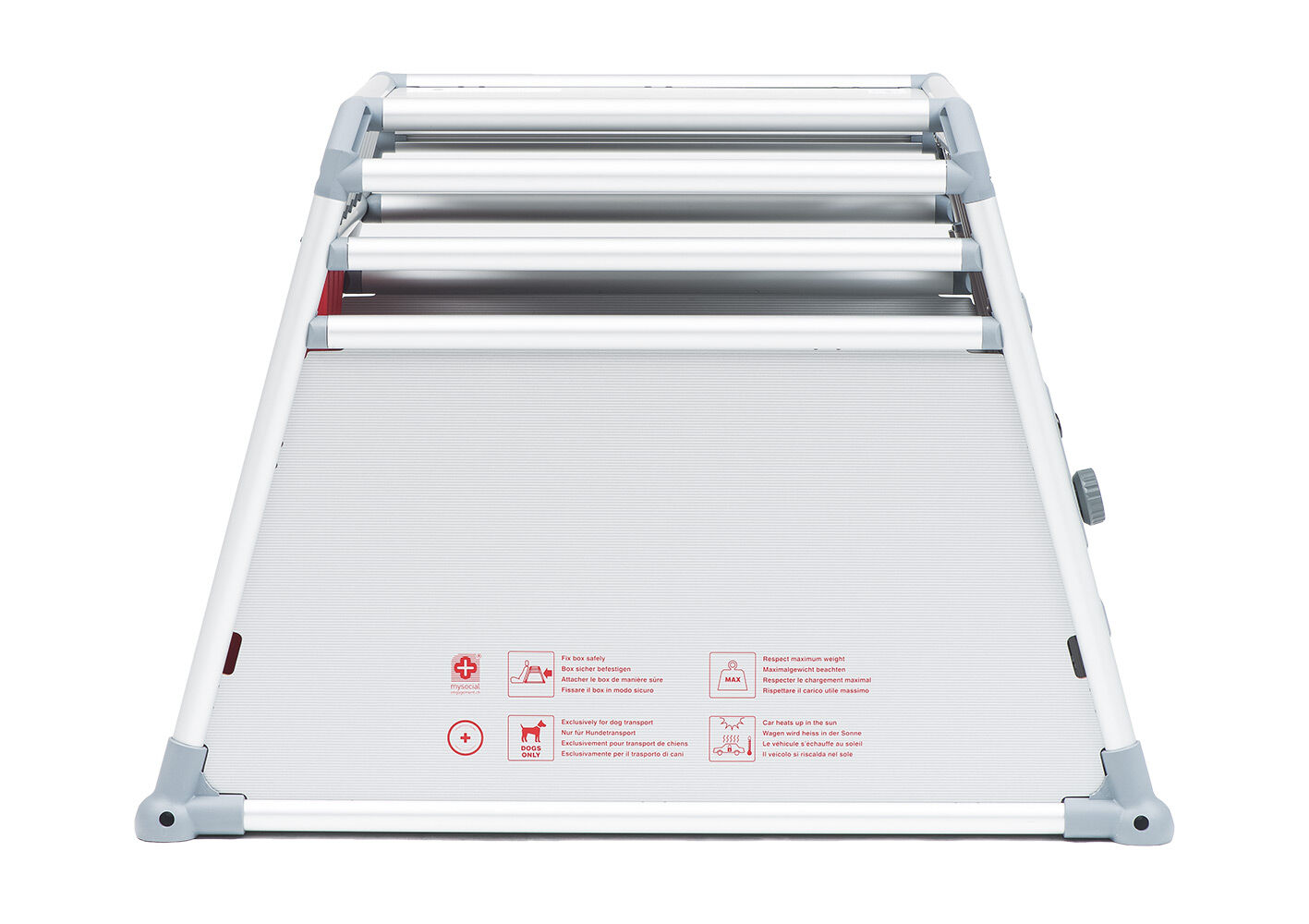 4Pets Pro 2 -  Autobench Hond - chroom - 66x54554.5x93.5 cm - L