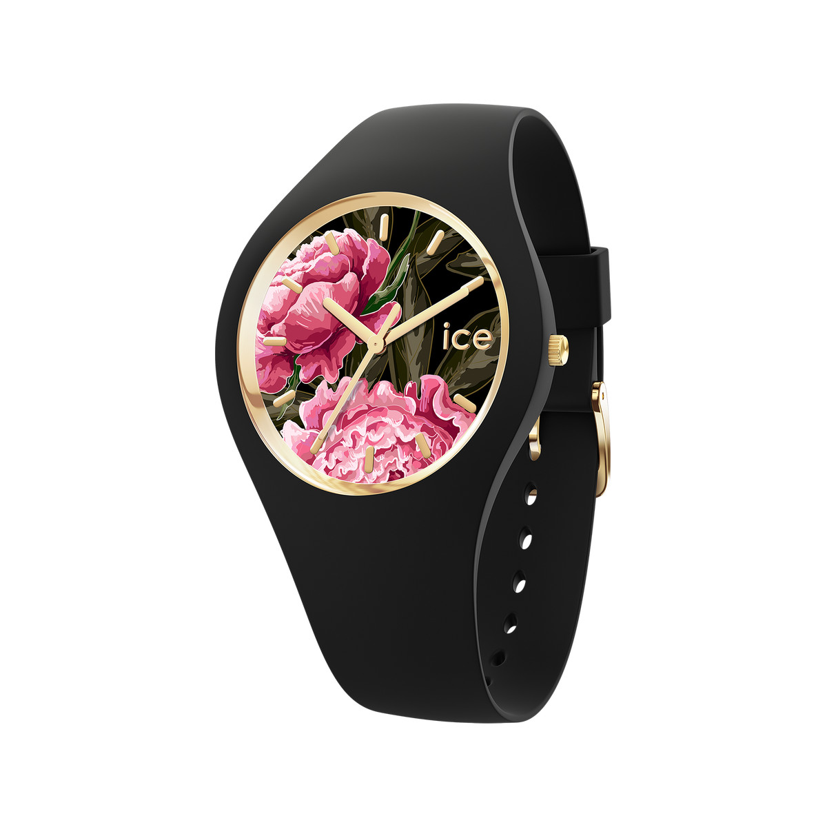 Montre ICE WATCH ice flower femme bracelet silicone noir