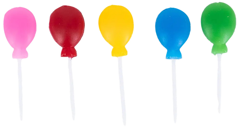 Kagelys på pind 5 stk - Balloner