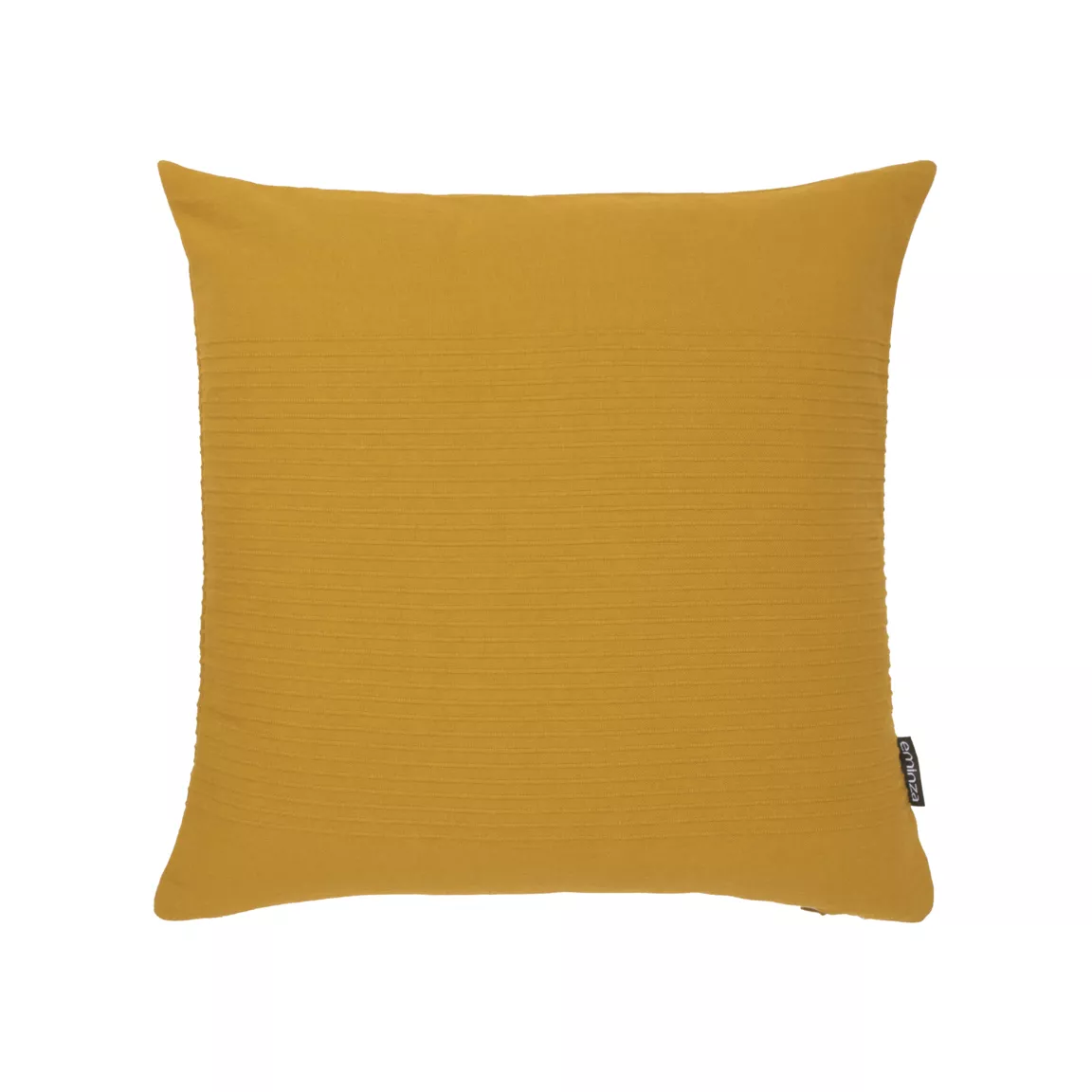Housse de coussin carrée coton tissé (40 x 40 cm) Léa Jaune safran