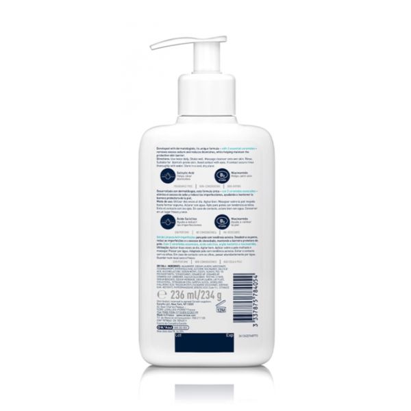 CeraVe Blemish Control Cleanser Gel Limpeza Imperfeições 236ml