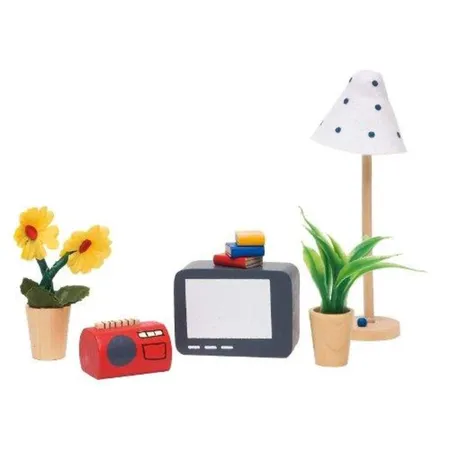 goki Accessoires Wohnzimmer, 17-teilig, Puppenhausmöbel
