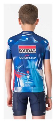 Maillot à Manches Courtes Castelli Enfant Aero Soudal Quick-Step 2025 Bleu
