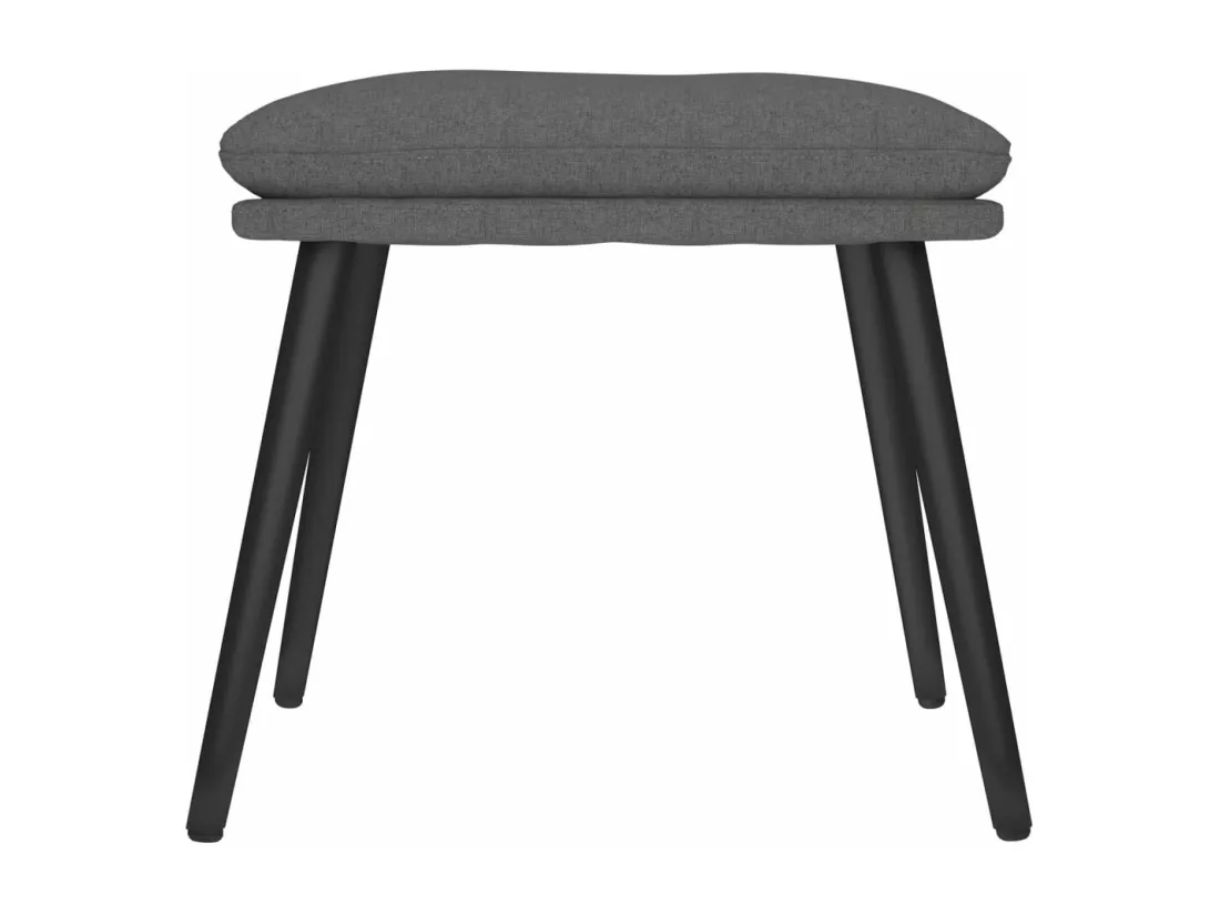 Repose-pied Gris foncé 45x29,5x35 cm Tissu