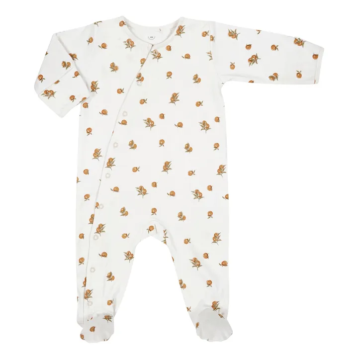 Bonjour Little Combinaison à pied Marbella Coton Bio | Ecru