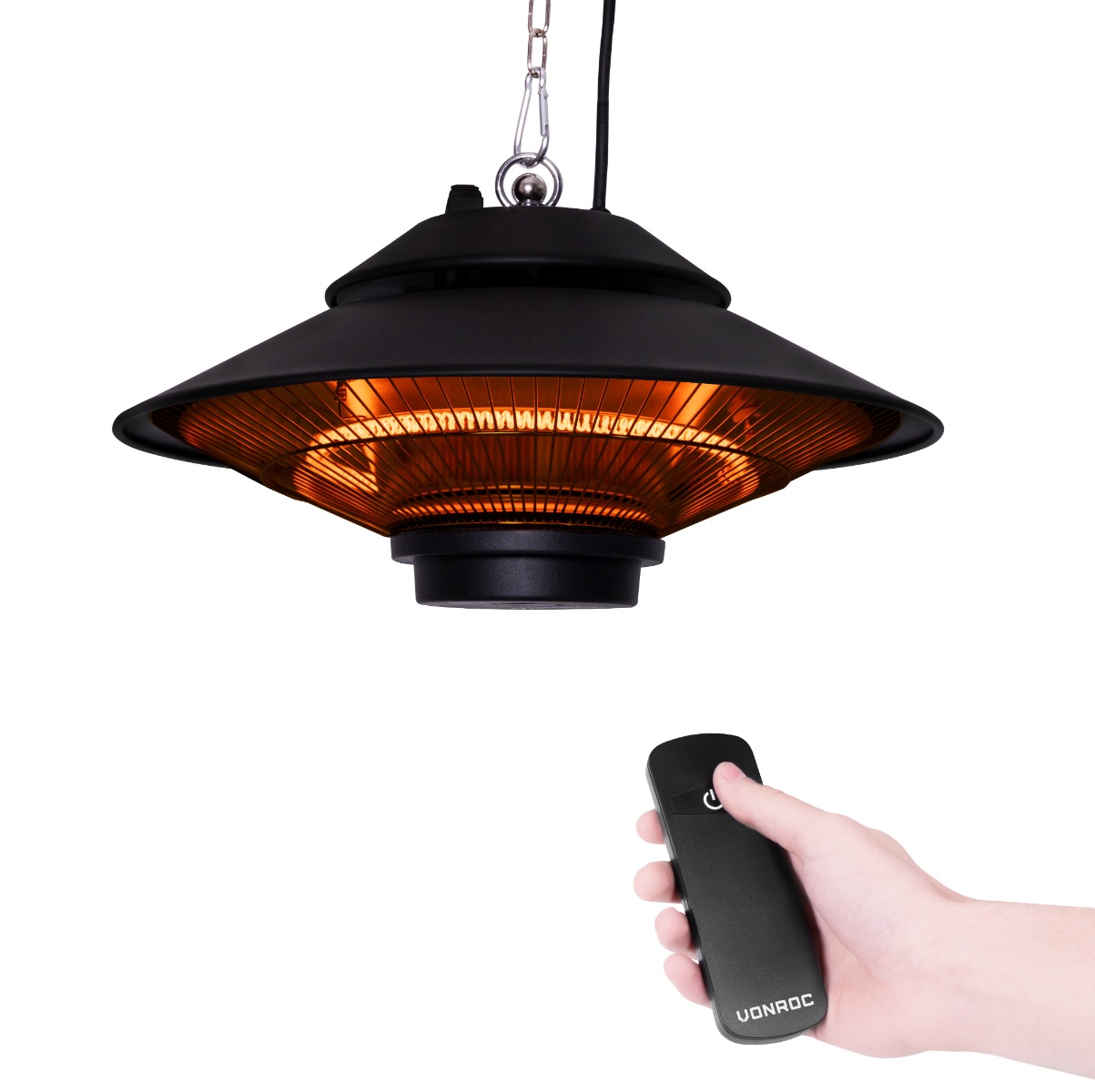 VONROC Albano 1500 watt hangende terrasverwarmer