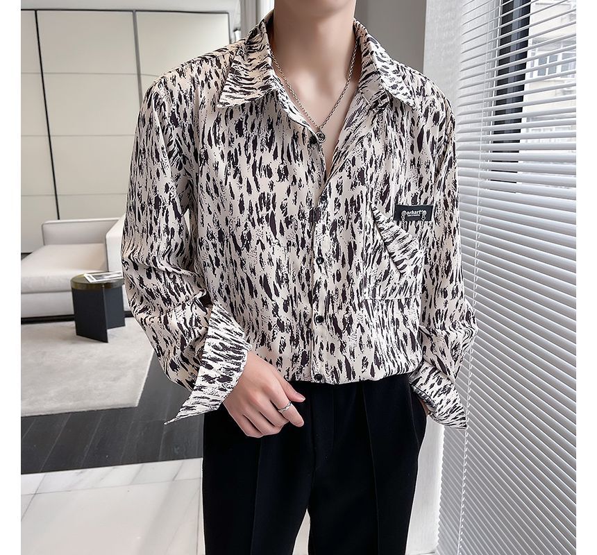 Freehop - Lang mouwen luipaardprint shirt