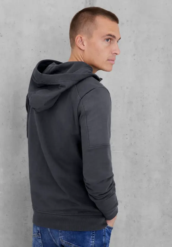 Sweatshirtjacke mit Kapuze - phantom grey
