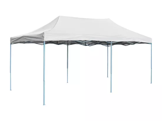 Tente de réception pliable professionnelle 3x6 m Acier Blanc