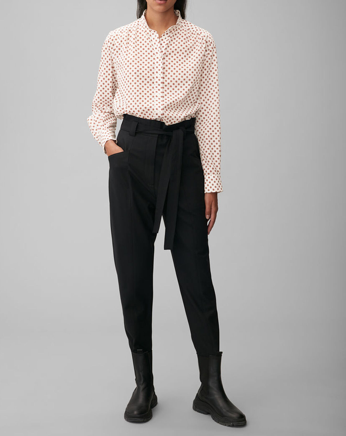 Marc O'Polo Chemise imprimée all-over blanc/rouge