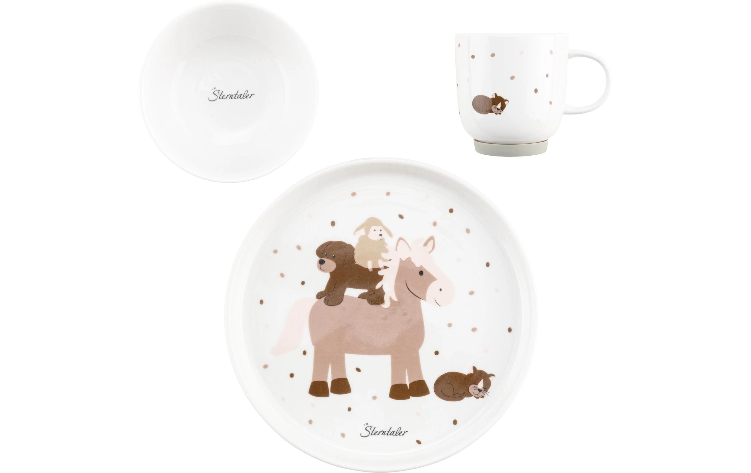 Sterntaler® Kindergeschirr-Set »Porzellan Bauernhof«