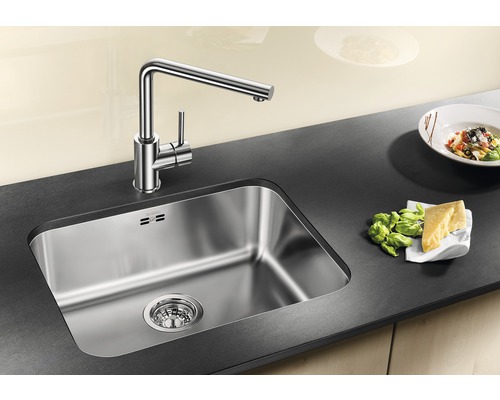 Blanco SUPRA 500-U spoelbak, 530 x 430 mm, roestvrij staal, geborstelde afwerking, 518205
