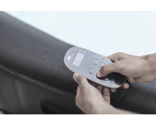 Opblaasbare hottub M Spa VITO Plug & Play met filtersysteem, desinfectietechnologie, hottub-blower, automatische uitschakel-/stand-byfunctie en timerfunctie, antraciet