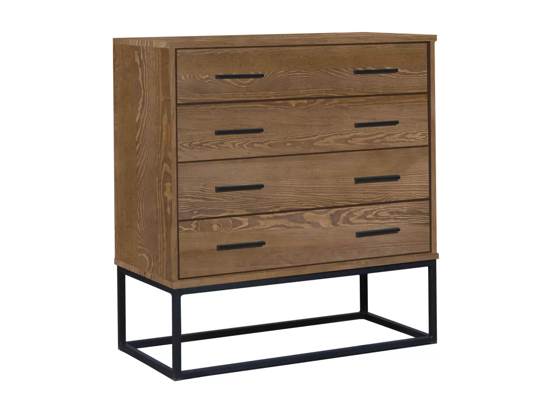 Coffre de loft en bois Sydney I, couleur marron
