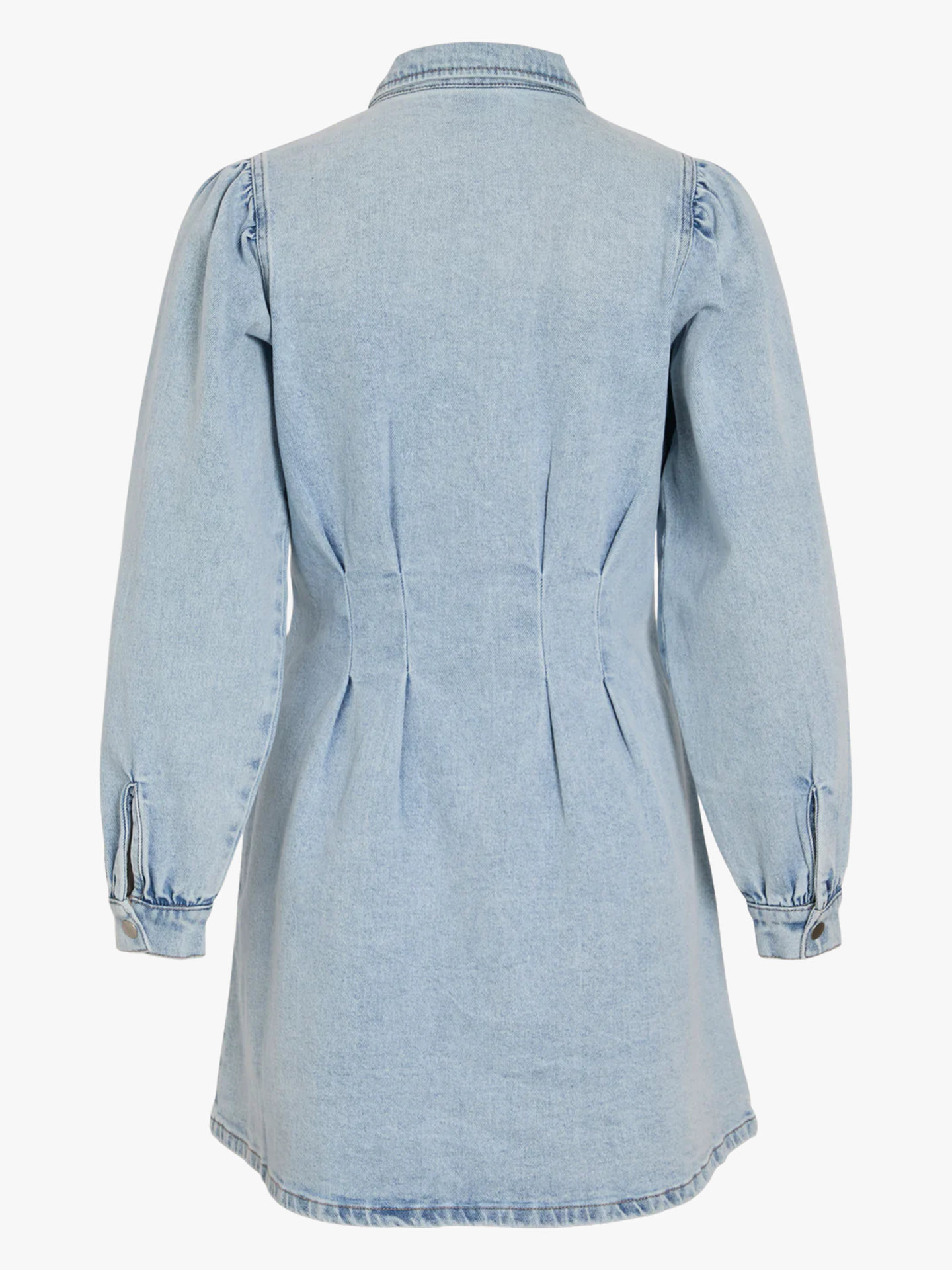 Sol Long Sleeve Pleat Denim Dress