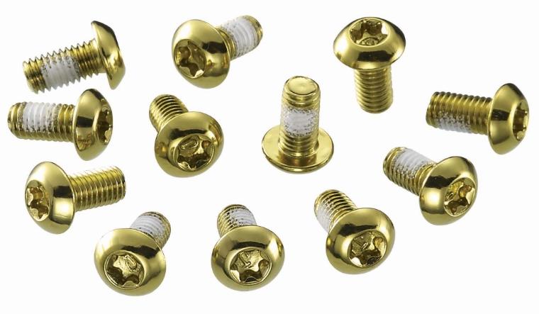Bolte til skiver/rotor 12 stk guld
