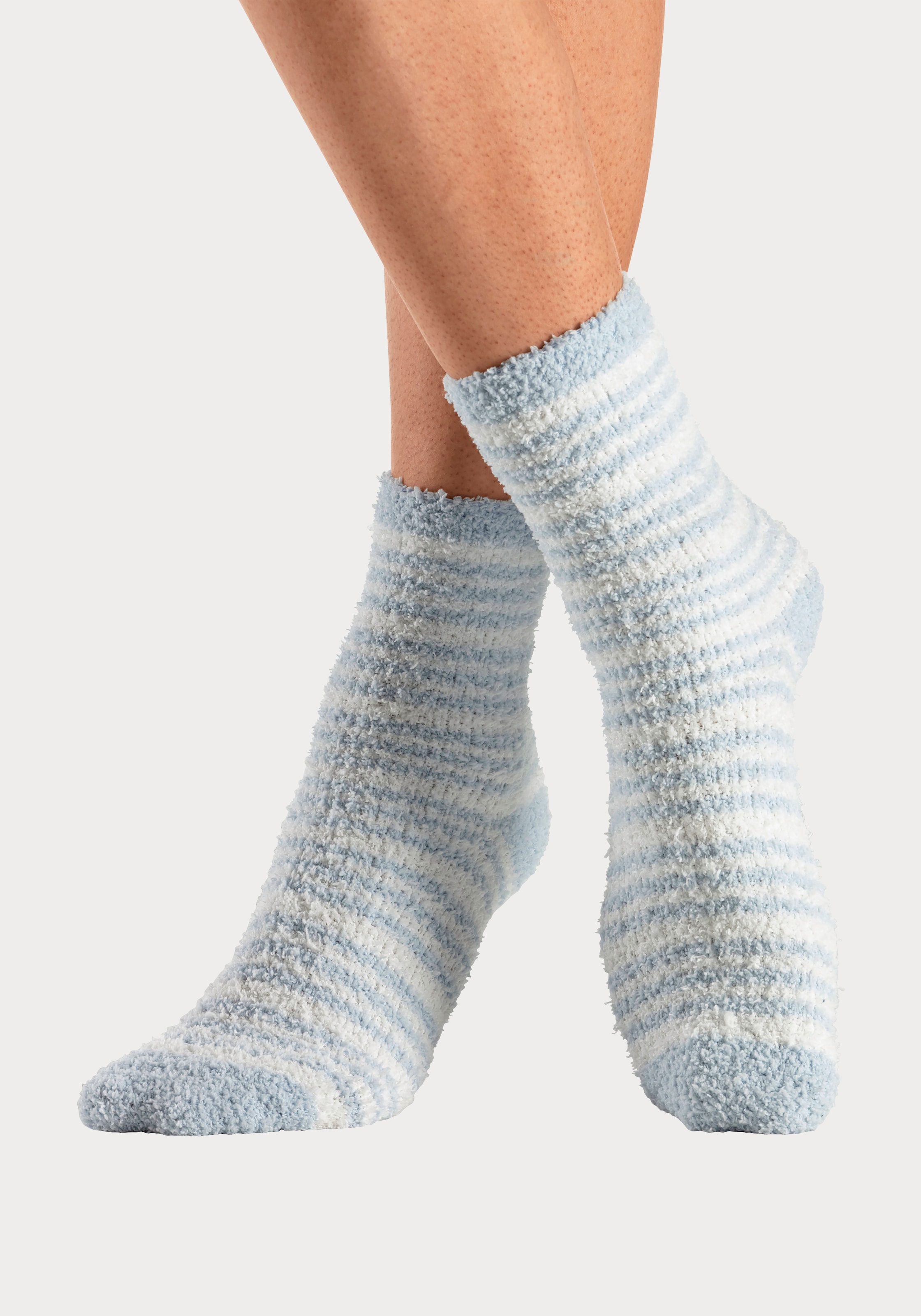 LASCANA Kuschelsocken Packung, 4 Stk. tlg. aus weicher und warmer Flausch-Qualität