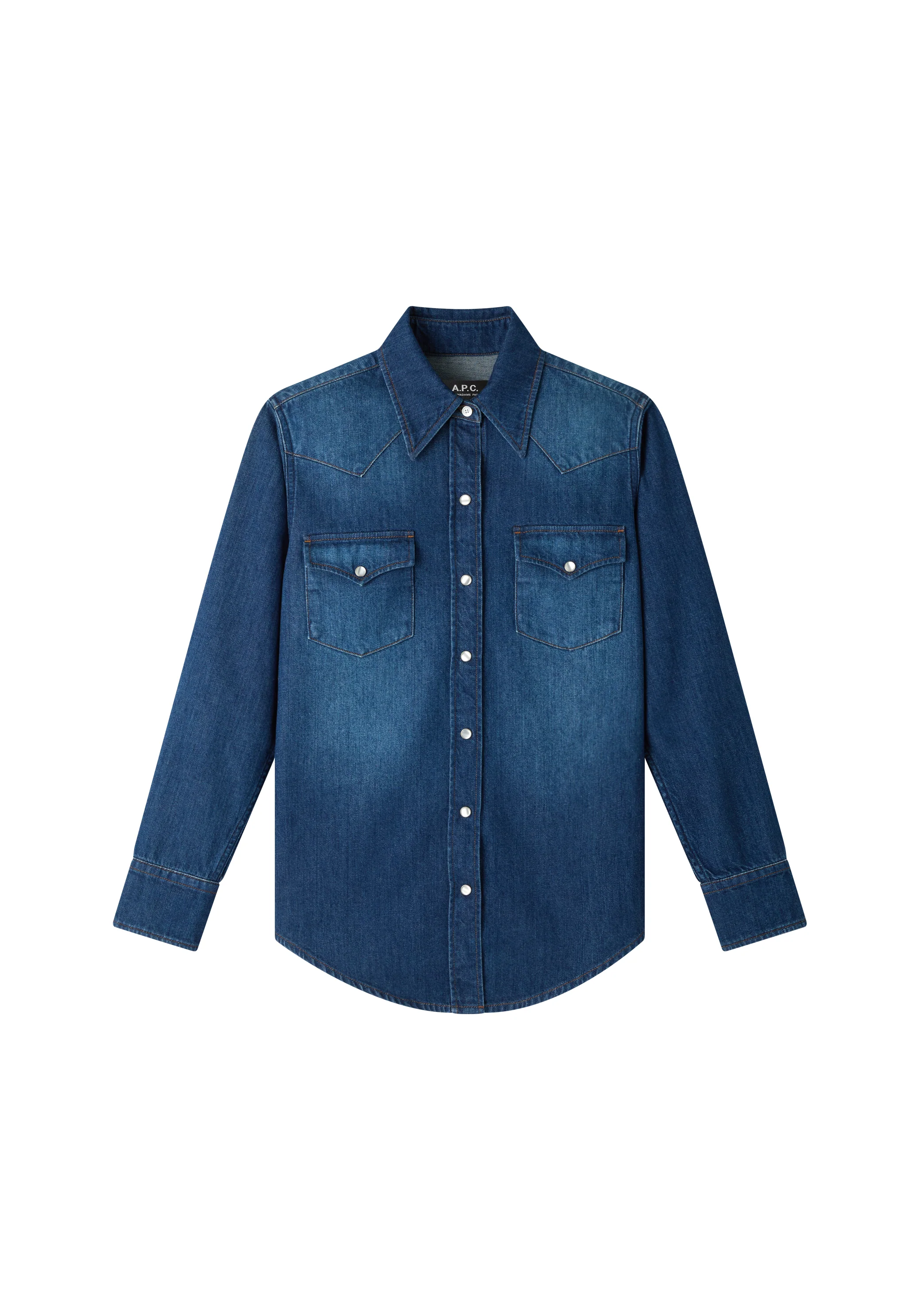 Chemise Western - Indigo delave