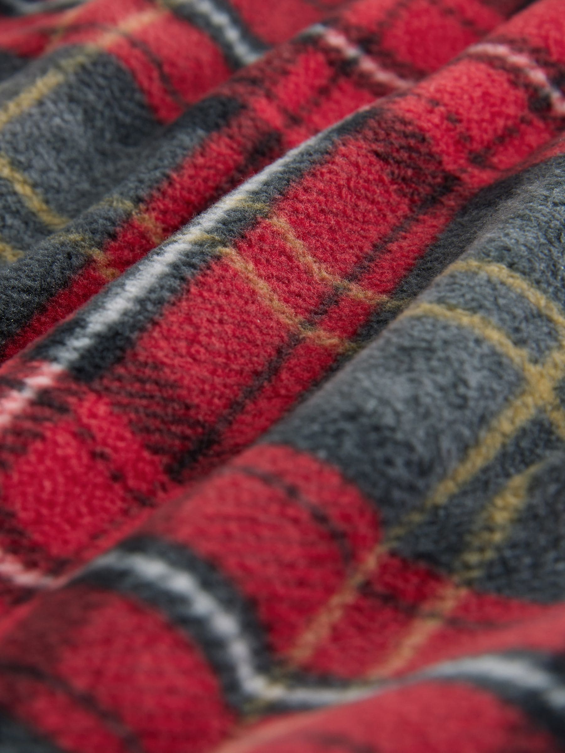 Rood met Schotse ruit - Thermische fleece pyjama's met ruit