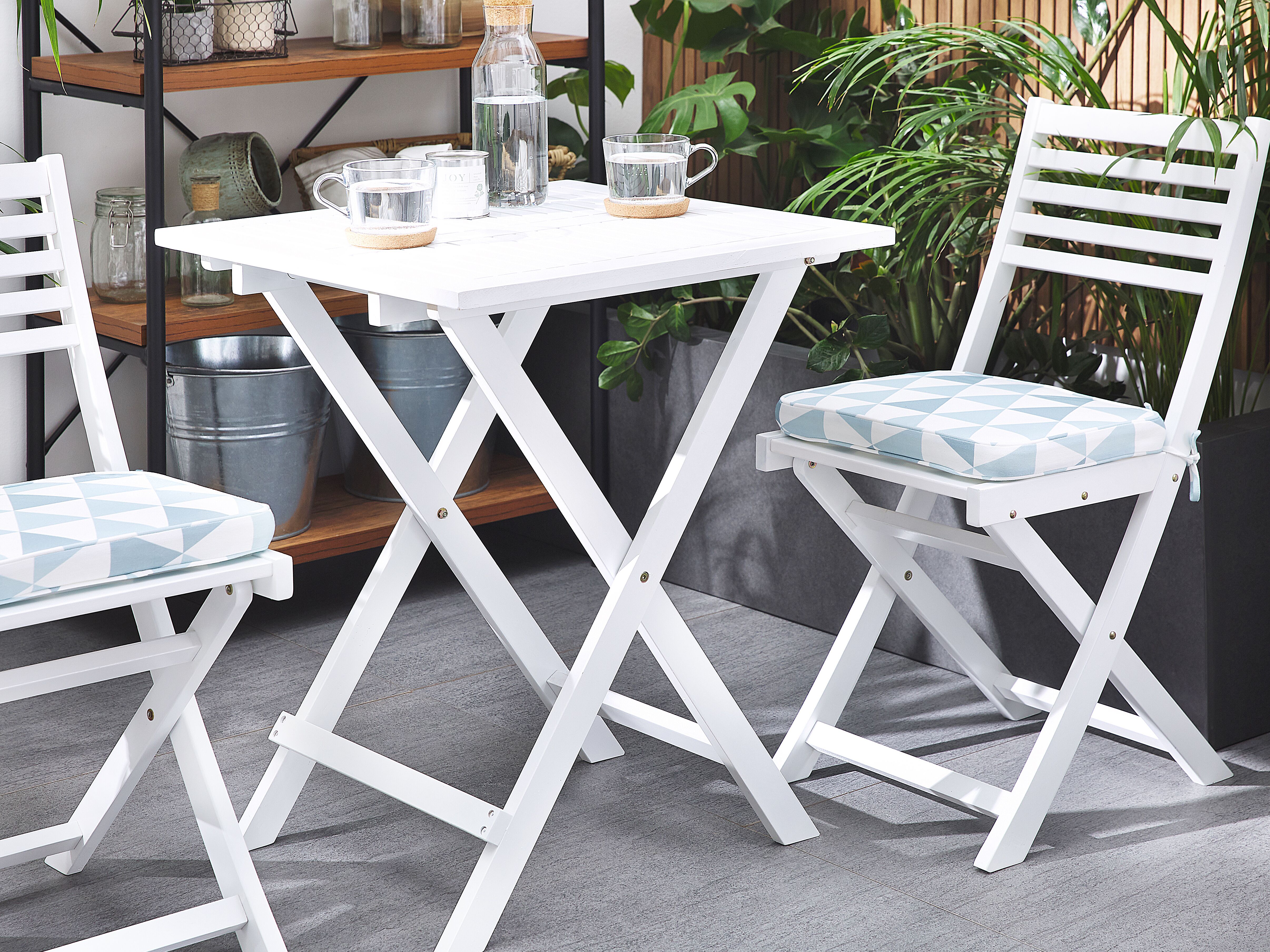 Set van 2 tuinzitkussens FIJI 29 x 38 cm Blauw