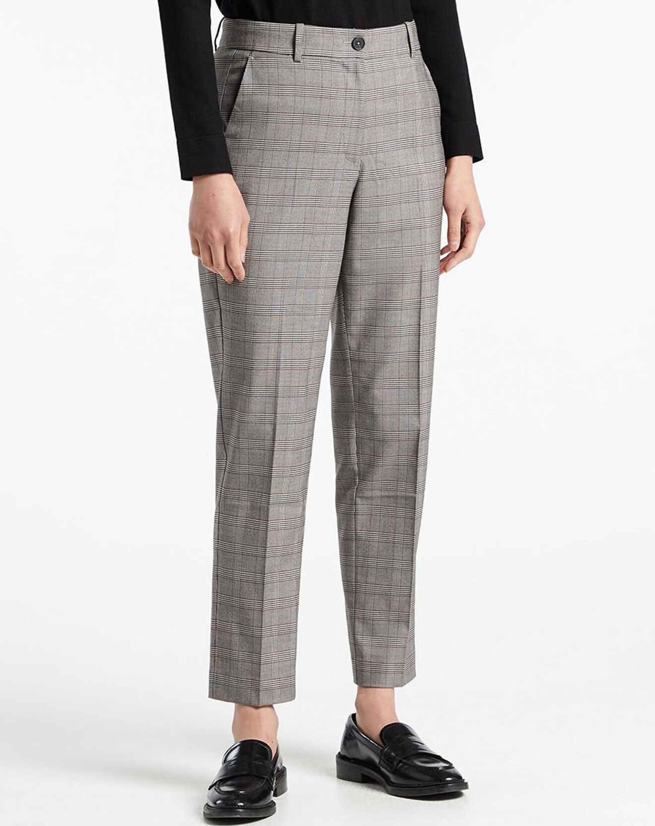 Tommy Hilfiger Pantalon de tailleur Check à carreaux gris