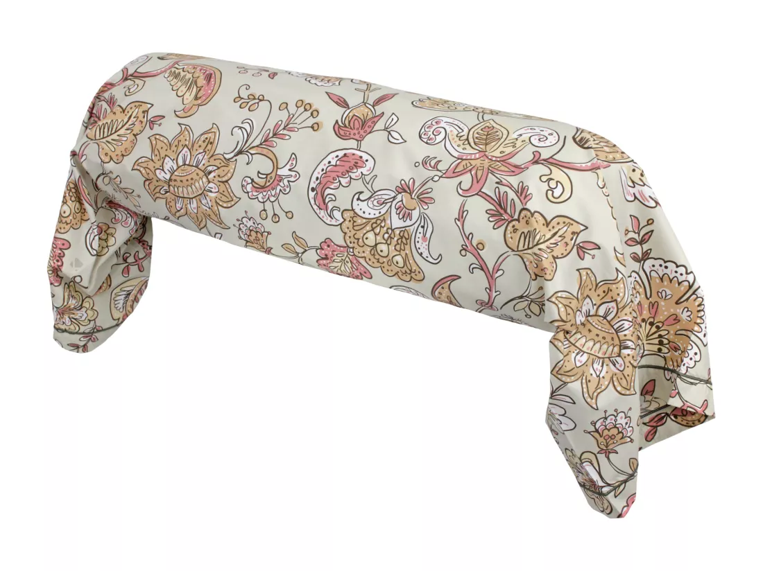 Taie de traversin 140x43 cm percale coton SANTAL beige melba