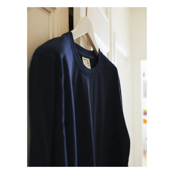 Talc T-shirt Manches Longues Sagace | Bleu marine