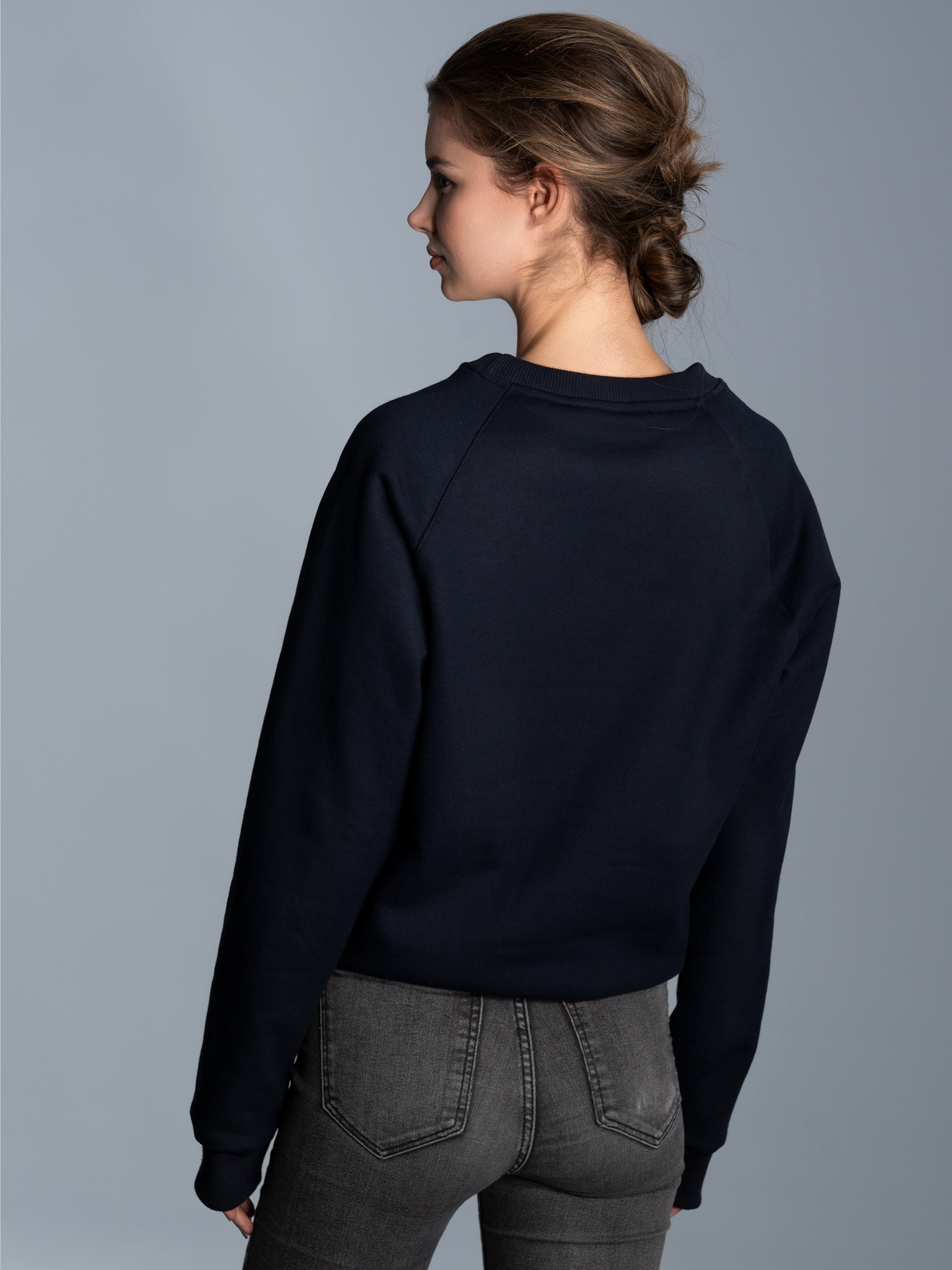 Sweatshirt mit angerauter Innenseite Navy