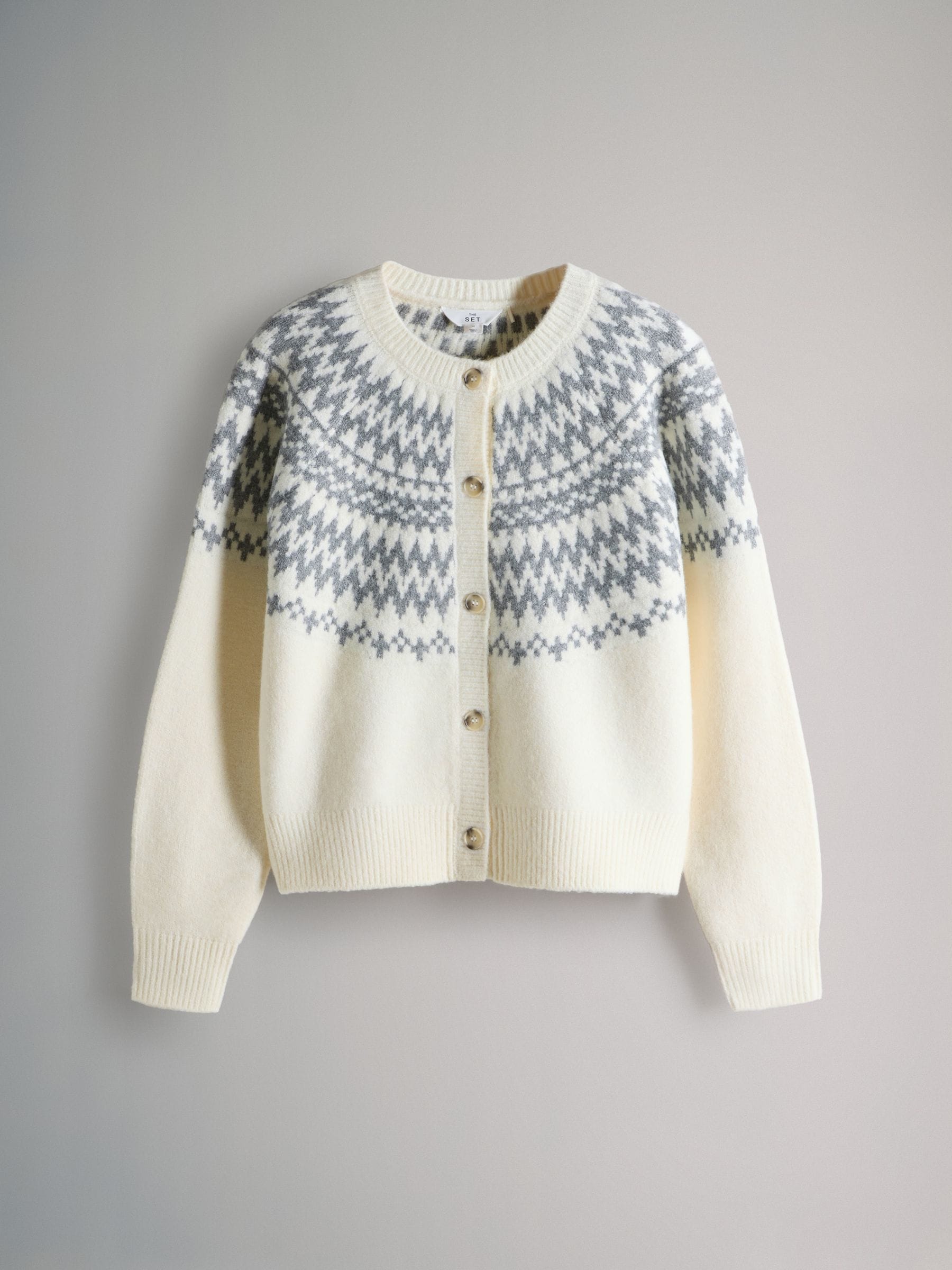 The Set 2 Pack Fairisle Pattern Knitted Jumper and Cardigan Set