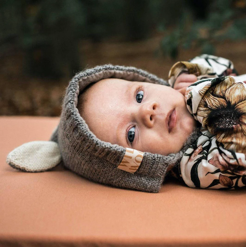 katoenen baby wieg hoeslaken 40x80 cm Muted Clay