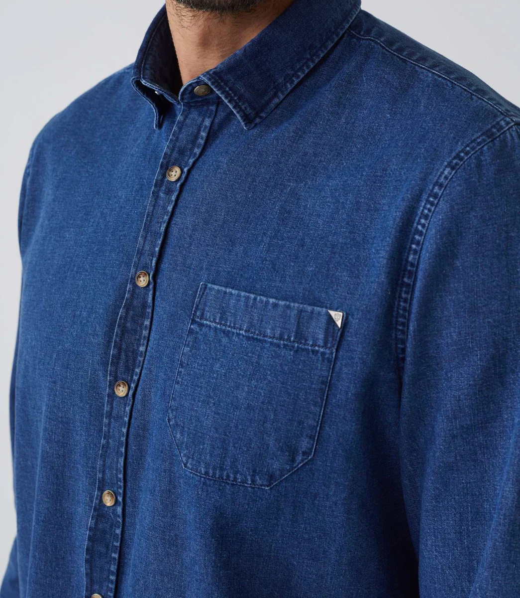 Chemise casual  denim bleu 