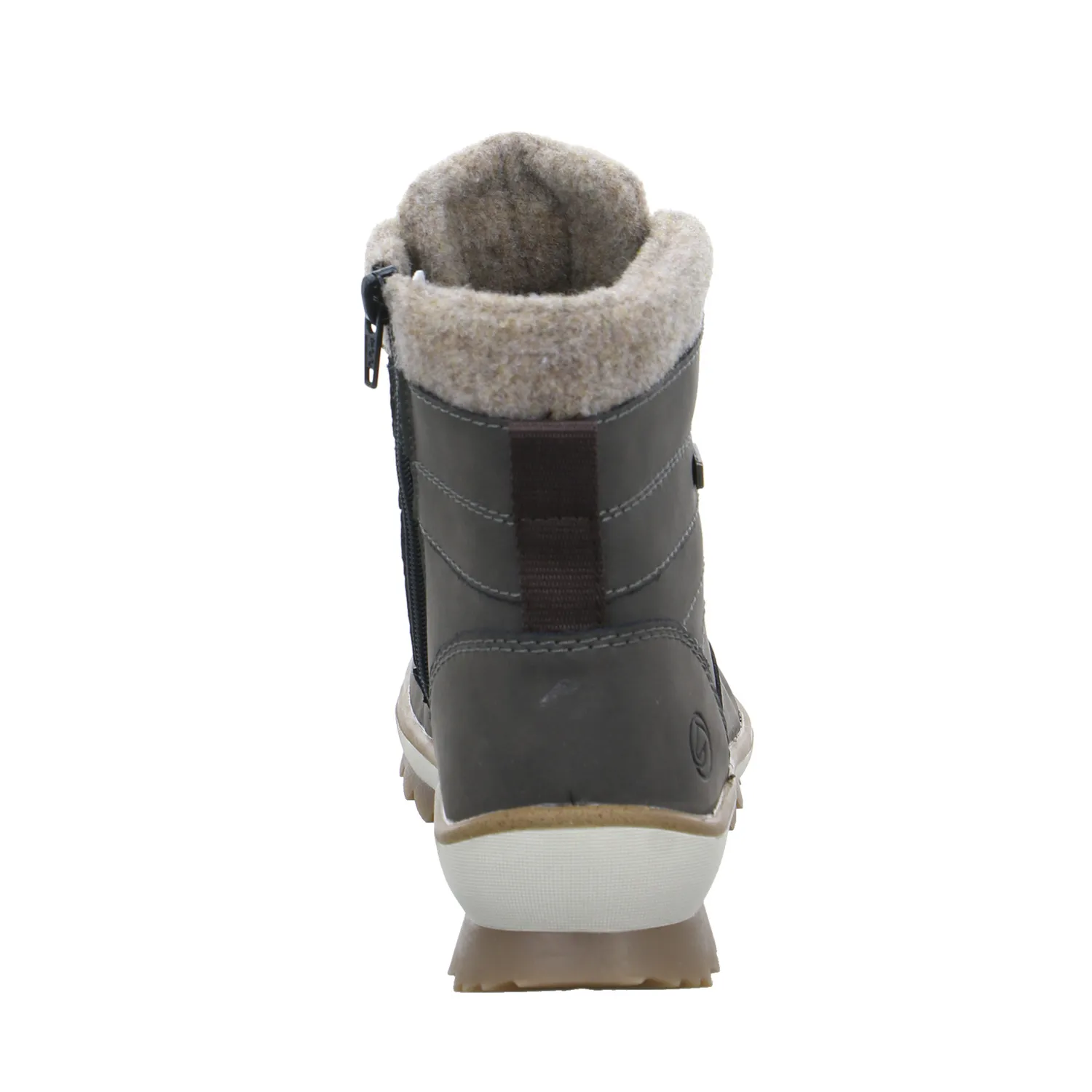 REMONTE Comfort-Snowboot Taupe Leder  mit TEX Membrane