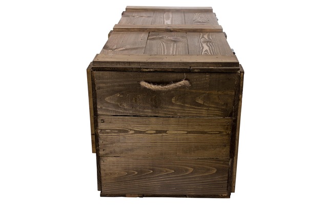 Holz Zollhaus Holzkiste »Vintage Dunkelbraun, 85 x 42 cm« Herkunftsland Ukraine, Holzart Kiefer