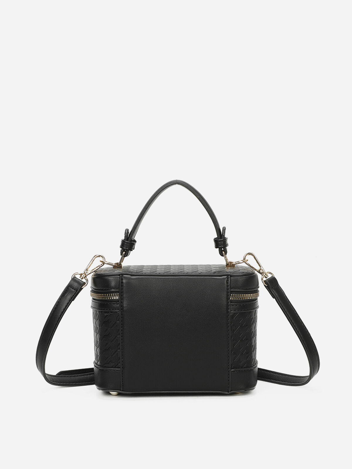 Petit sac vanity bi-matières- Noir