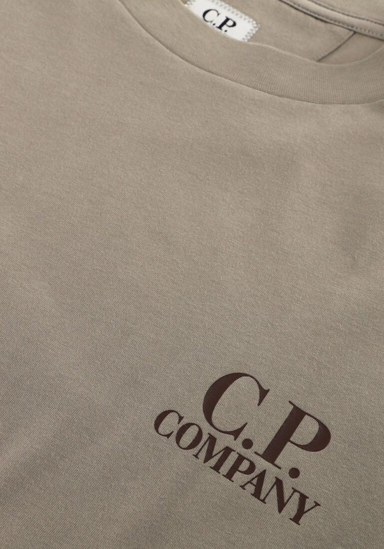 khaki cp company t-shirt t shirts short sleeve in jersey 30/1