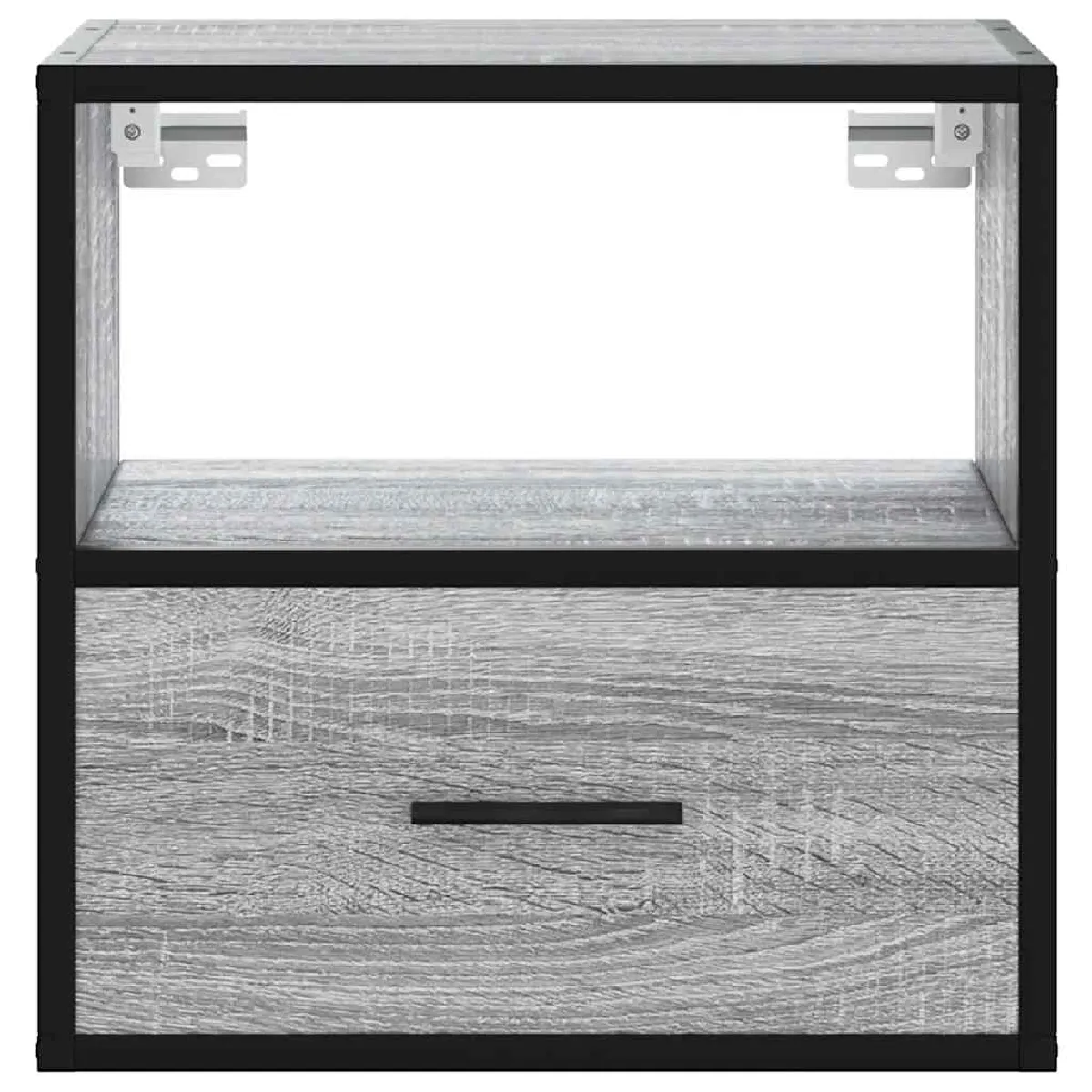 vidaXL Table de Chevet Murale Sonoma Gris