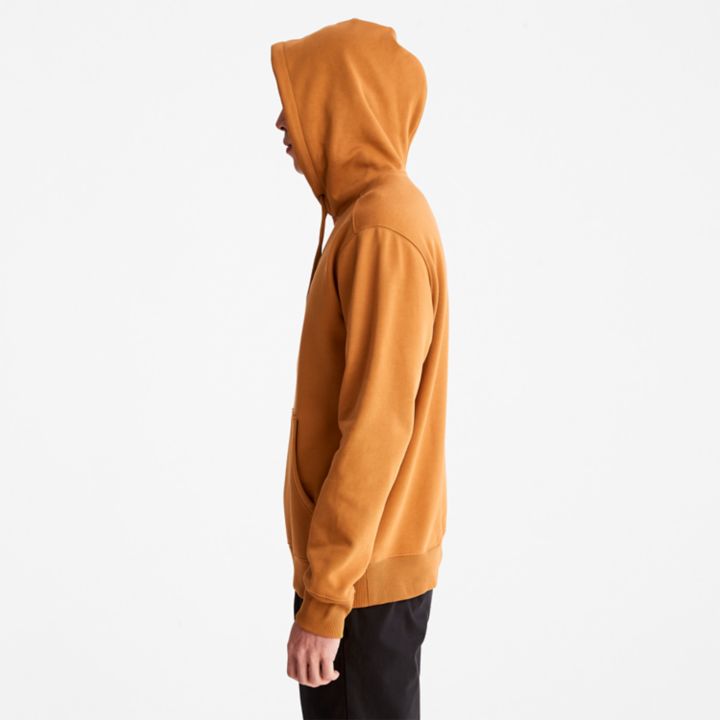 Moletom com capuz Timberland Tree Logo para homens na cor amarelo escuro.