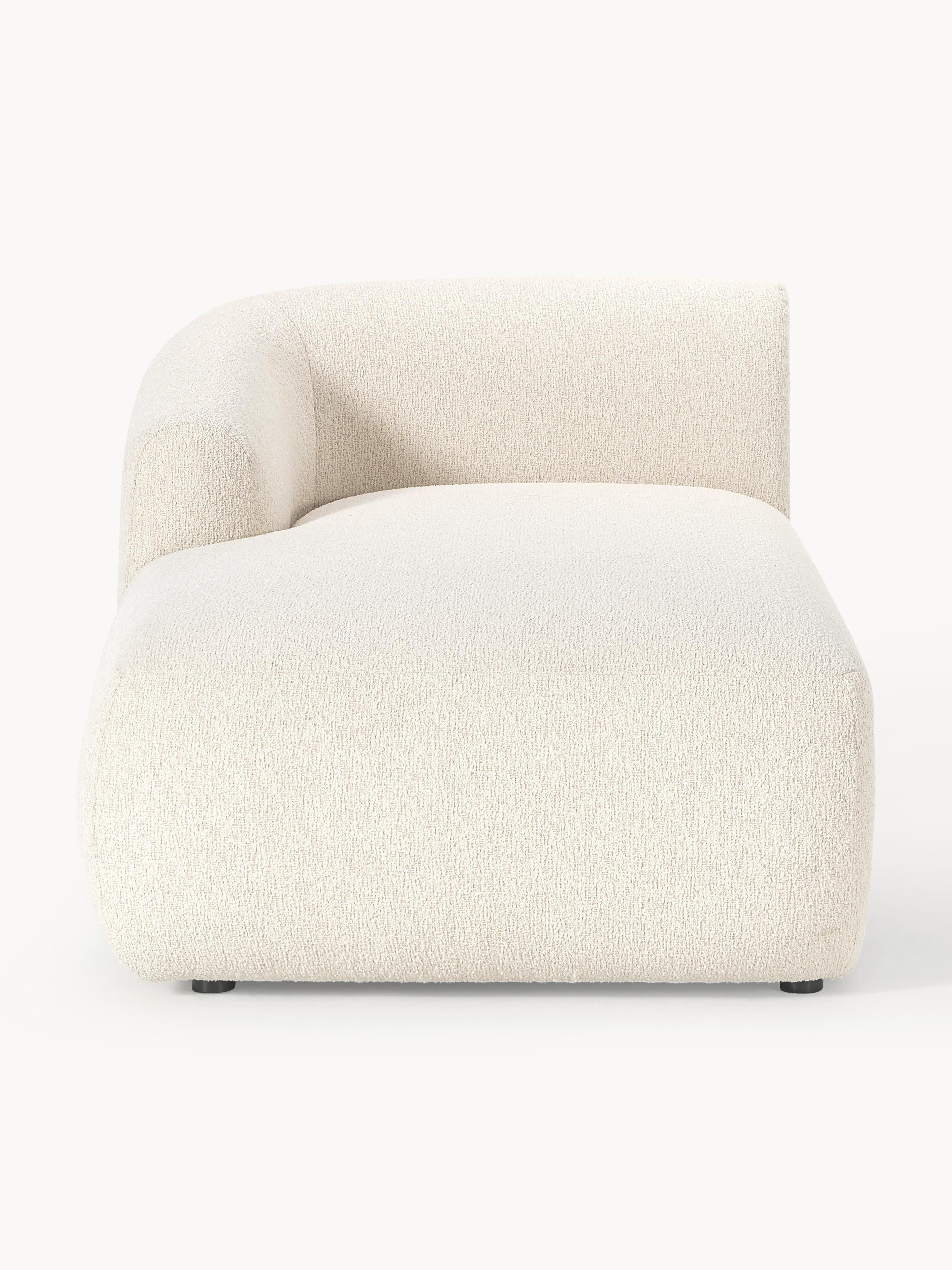 Chaise longue hoekmodule Sofia uit bouclé
