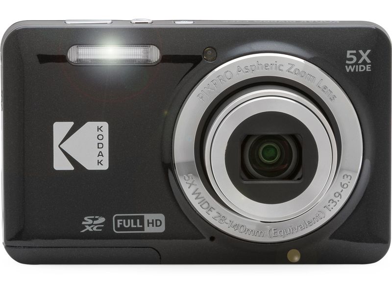 Kodak Fotokamera PixPro FZ55 – Schwarz Schlanke, kompakte Point-and-Shoot-Kamera