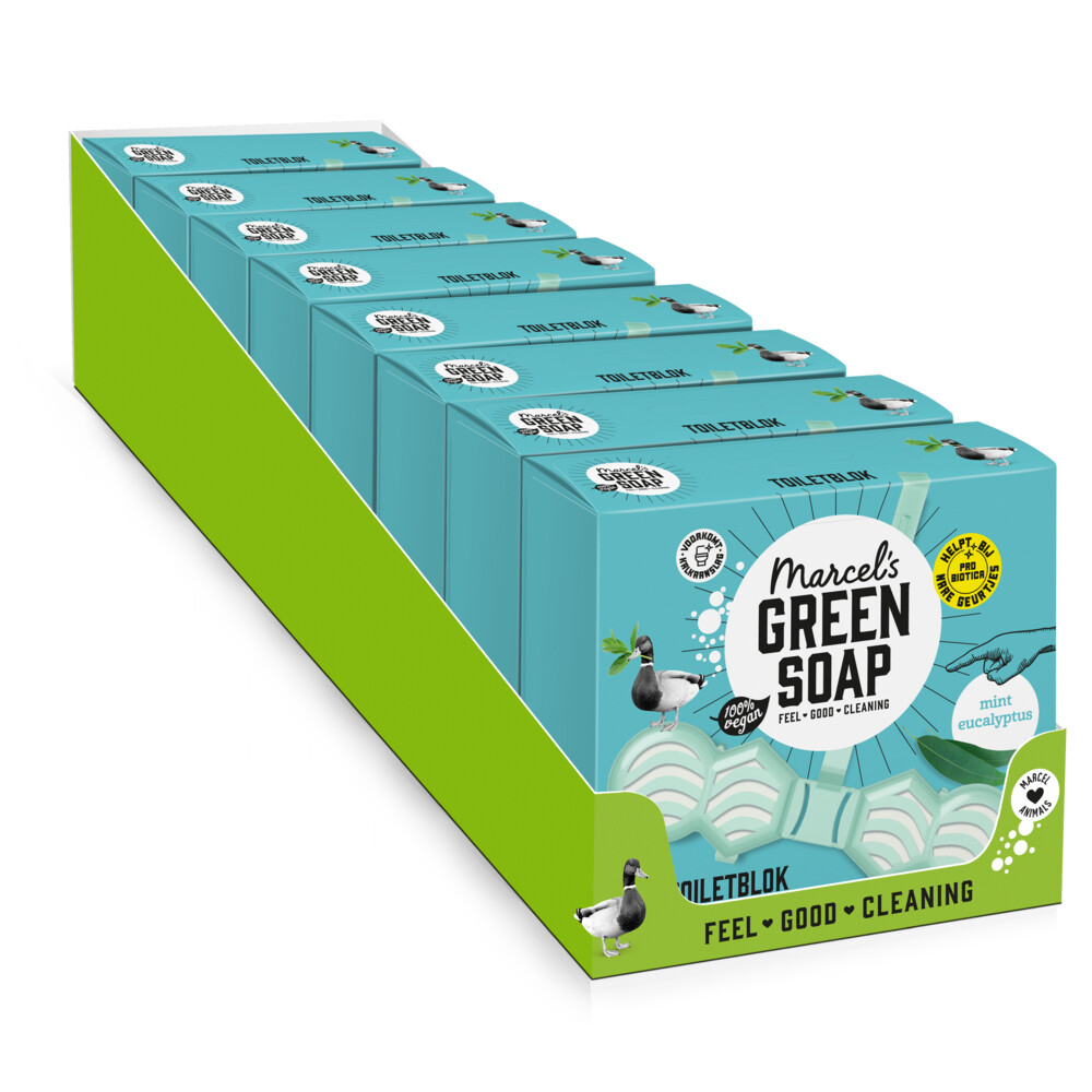 8x Marcel's Green Soap Toiletblok Munt & Eucalyptus